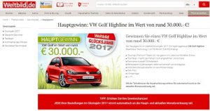 Weltbild Gewinnspiel