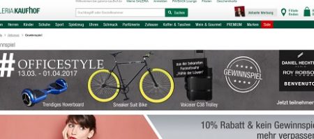 Galeria Kaufhof Gewinnspiel