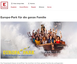Europa Park Gewinnspiel, Kaufland Gewinnspiel