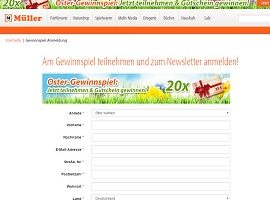 Müller Gewinnspiel