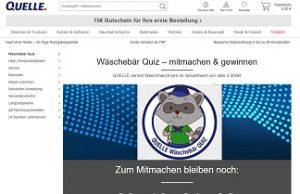 Quelle Wäschebär Quiz Gewinnspiel, Quelle Gewinnspiel