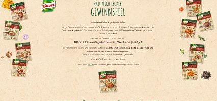 Unilever Gewinnspiel