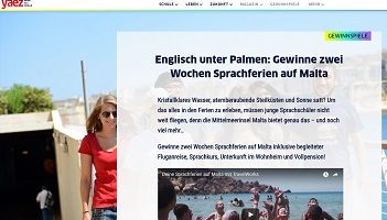 Malta Sprachreise Gewinnspiel, Yaez Gewinnspiel