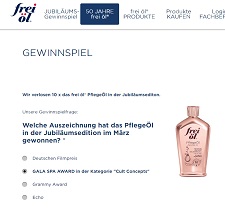 frei öl Gewinnspiel