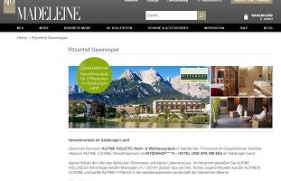 Salzburger Land Luxus-Urlaub Gewinnspiel, Madeleine Gewinnspiel