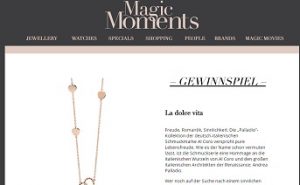 Magic Moments Gewinnspiel