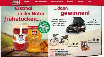 Schwartau Code eingeben, Schwartau Gewinnnspiel
