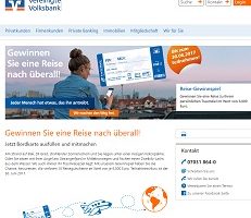 Vereinigte Volksbank Gewinnspiel