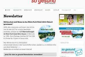 so gesund Gewinnspiel