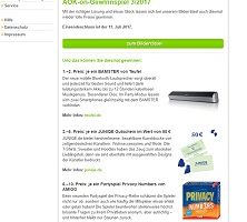 AOK Gewinnspiel