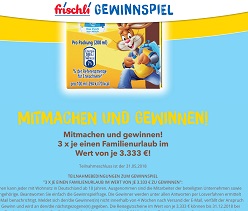 HolidayCheck Reisegutschein Gewinnspiel, Frischli Gewinnspiel