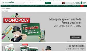 Galeria Kaufhof Gewinnspiel