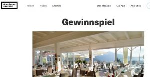 abenteuer und reisen Gewinnspiel