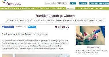familie.de Gewinnspiel