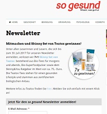 so gesund Gewinnspiel