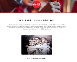 Coca Cola Gewinnspiel