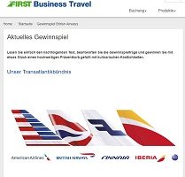 First Business Travel Gewinnspiel