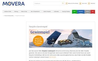 Outdoor-Produkte Gewinnspiel, Movera Gewinnspiel