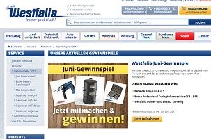 Westfalia Gewinnspiel