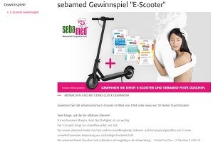 E-Scooter Gewinnspiel, sebamed Gewinnspiel