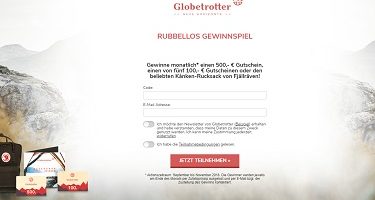 Globetrotter Rubbellos Gewinnspiel, Globetrotter Gewinnspiel