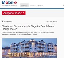 Beach Motel Heiligenhafen Gewinnspiel, Mobil-e Gewinnspiel