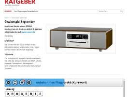 Sonoro Stereo Musikanlage Gewinnspiel