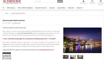 Design-Hotel ÜberFluss Gewinnspiel
