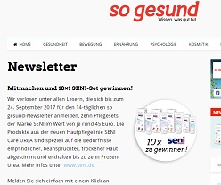 Seni Haut-Pflege Gewinnspiel