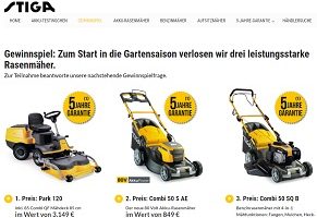 Stiga Gewinnspiel