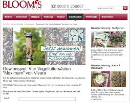 Vivara Vogelfutter-Säule Gewinnspiel, Blooms Dco Gewinnspiel