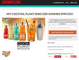 Cocktail Plant Cocktail-Set Gewinnspiel