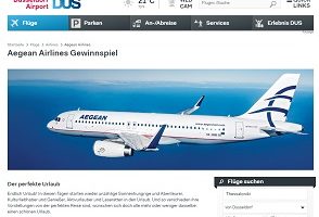 Aegean Airlines Thessaloniki Flug Gewinnspiel