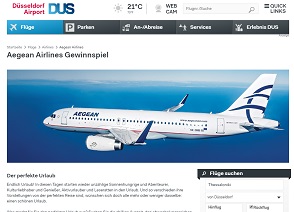 Aegean Airlines Thessaloniki Flug Gewinnspiel