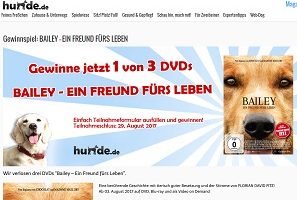 Bailey ein Freund fürs Leben Gewinnspiel