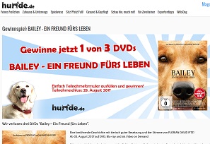 Bailey ein Freund fürs Leben Gewinnspiel