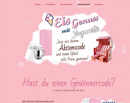 Yogurette Aktionscode Gewinnspiel, Yogurette Gewinnspiel