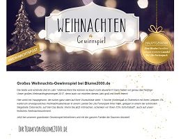 Blume2000 Weihnachts Gewinnspiel