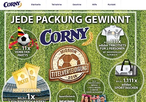 Corny Russland WM Reise Gewinnspiel, Corny Gewinnspiel