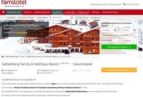 Tirol Urlaub Gewinnspiel, Familotel Gewinnspiel