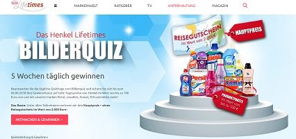 Reisegutschein Gewinnspiel, Henkel Lifetimes Gewinnspiel