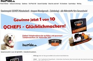 Qchefs Hunde-Snack Gewinnspiel
