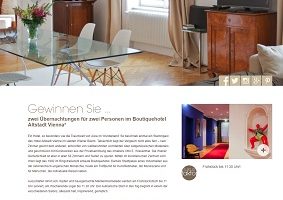 Botiquehotel Altstadt Vienna Gewinnspiel