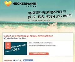 Neckermann Reisegutschein Gewinnspiel
