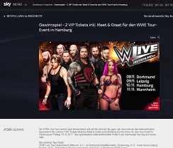 WWE Tour VIP-Tickets Gewinnspiel