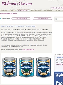 Hammerite Metall-Schutzlack Gewinnspiel