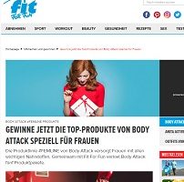 Body Attack Produktpaket Gewinnspiel