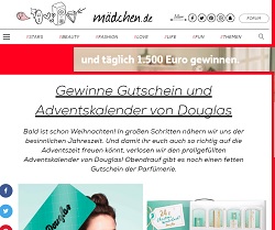 Douglas Adventskalender Gewinnspiel