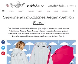 Esprit Regenmantel Gewinnspiel