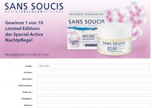 Sans Soucis Nachtpflege Gewinnspiel